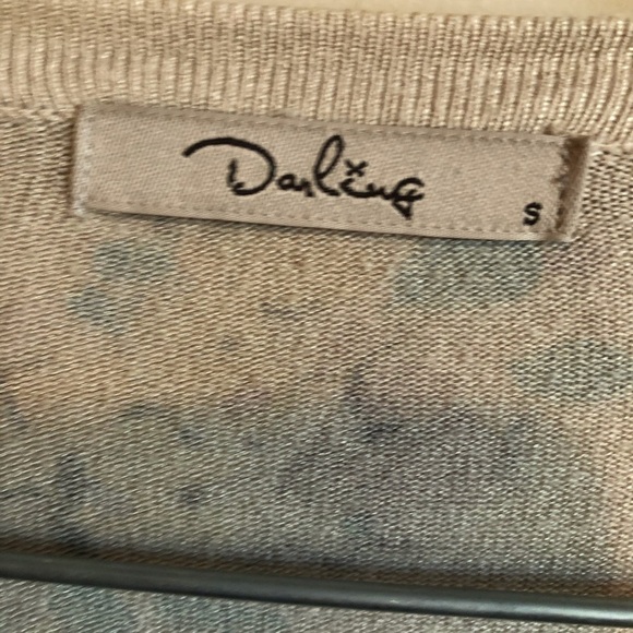 ASOS Darling Ditzy Floral Artsy Neutral Short Sleeve Cardigan - Picture 5 of 8